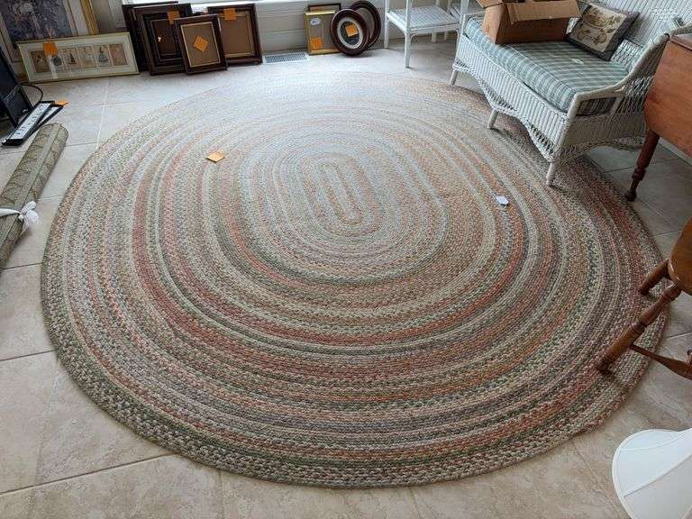 Oval 104” x 118” braided rug image