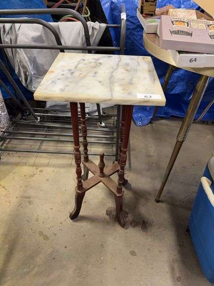 Marble top lamp table image