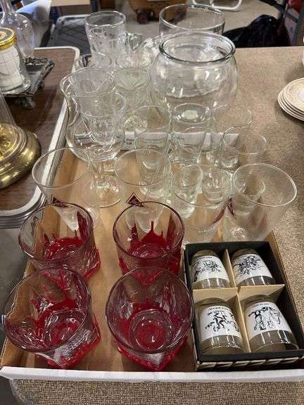 Misc barware and clear glass image