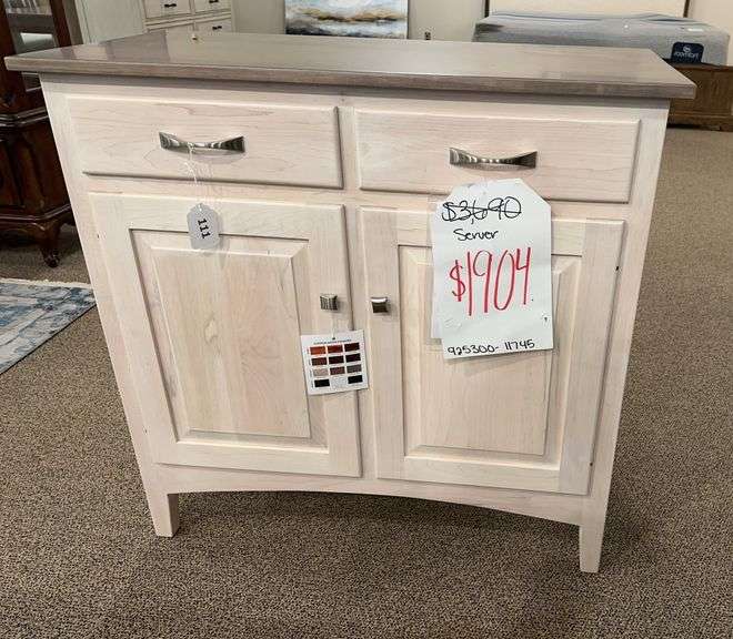 2 DOOR 2 TONE MAPLE SERVER - ARCHBOLD FURNITURE COMPANY image
