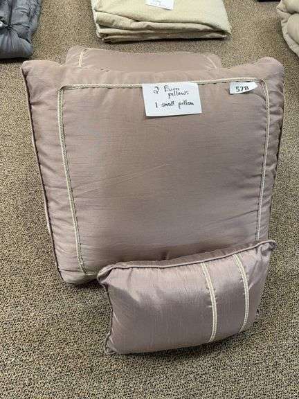 Two euro pillows, one small pillow image