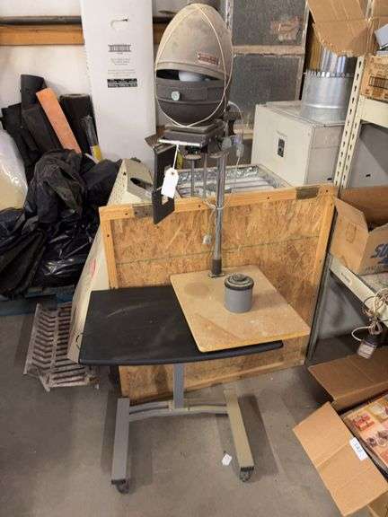 Vintage enlarger & stand on wheels image