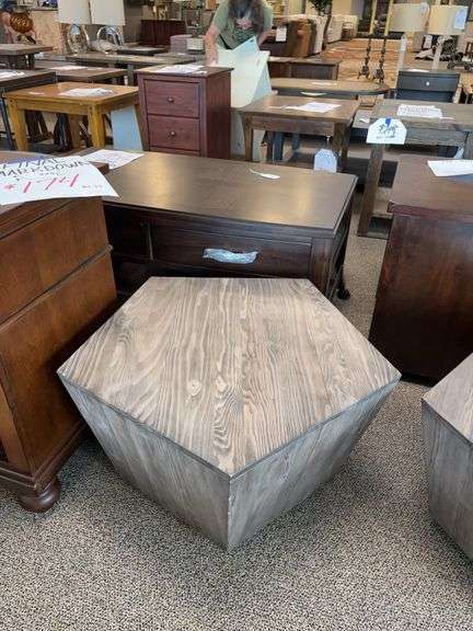 BANNER ELK LRG CUBE TABLE-DISC. - BASSETT FURNITURE IND., INC image