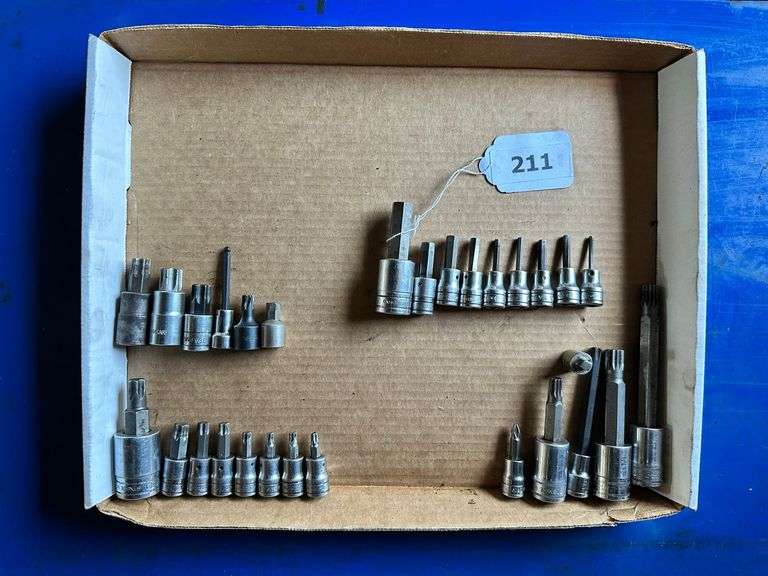 Snap-On 3/8" drive Allan & Star bit sockets image