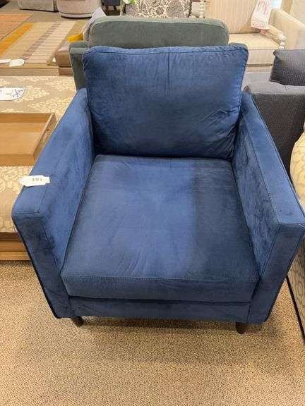 CHAIR VELVET BLUE - BEHOLD WASHINGTON, LLC image