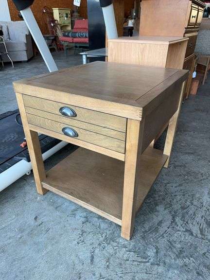 Modern Side Table with drawer and bottom shelf image