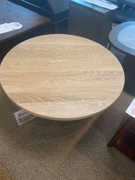 LIAM OAK ROUND COCKTAIL TABLE - BASSETT FURNITURE IND., INC image