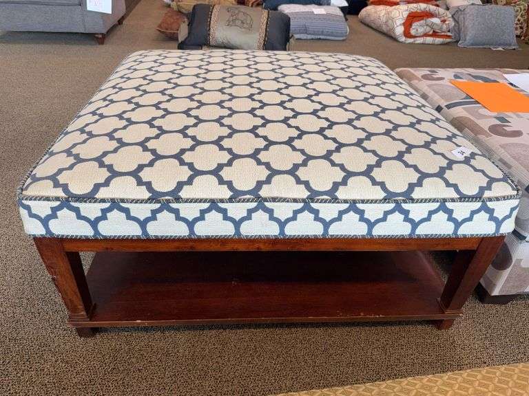 SQUARE  OTTOMAN W/SHELF - BASSETT FURNITURE IND., INC image