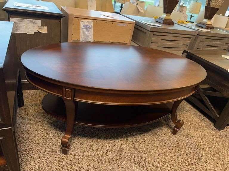 OVAL COCKTAIL TABLE - MAGNUSSEN HOME FURNISHINGS, INC image