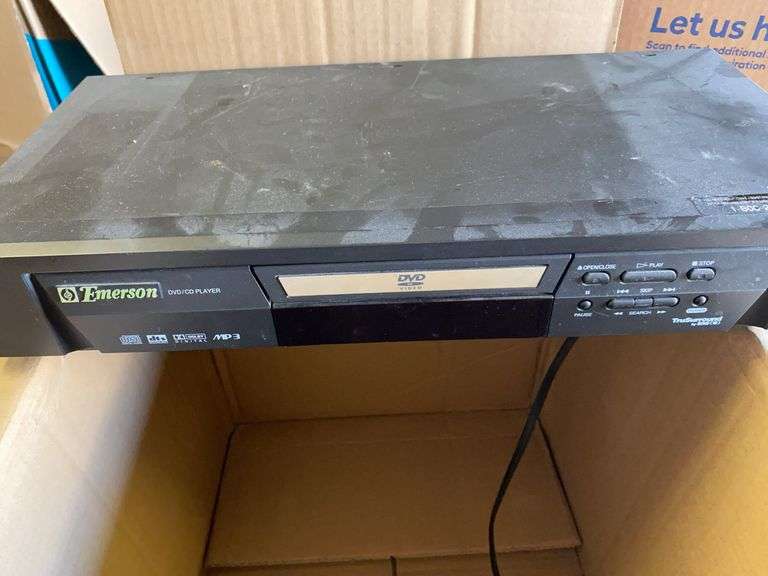 Emerson DVD player, Dynex portable DVD player, cords and accessories image