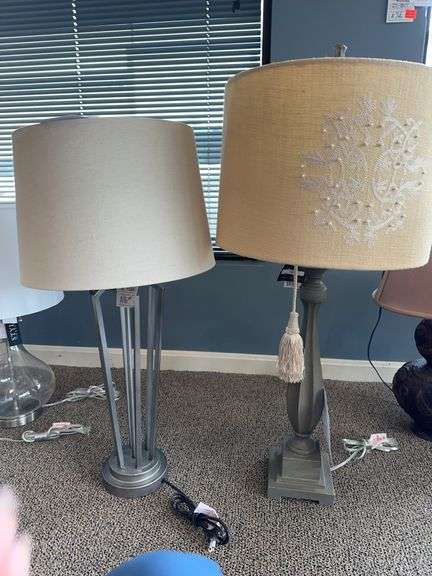 BURLAP SHADE DARK SILVER - FANGIO LIGHTING AND L42631 POLY TABLE LAMP - STYLECRAFT HOME COLLECTION, INC. image