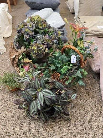 Lot of artificial floral arrangements image