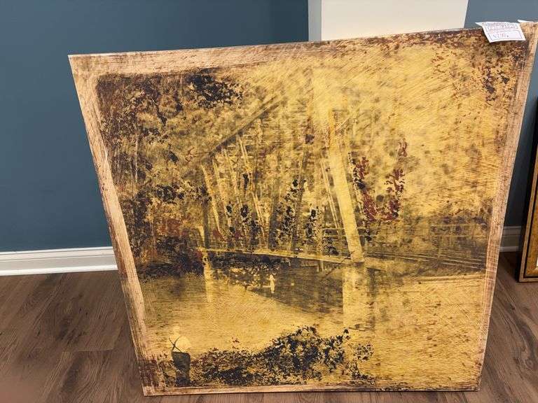 STYLECRAFT CANVAS LARGE ABSTRACT BRIDGE PICTURE image