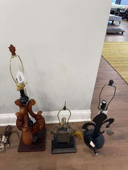 3 lamp bases (no shades) image