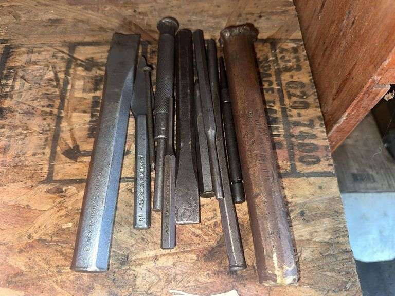 Punches(one solid brass), chisels image