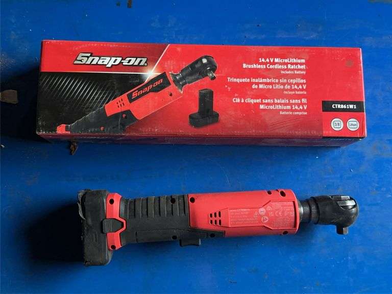 Snap On 14.4 v  cordless 3/8” ratchet w/ 1 battery, no charger image