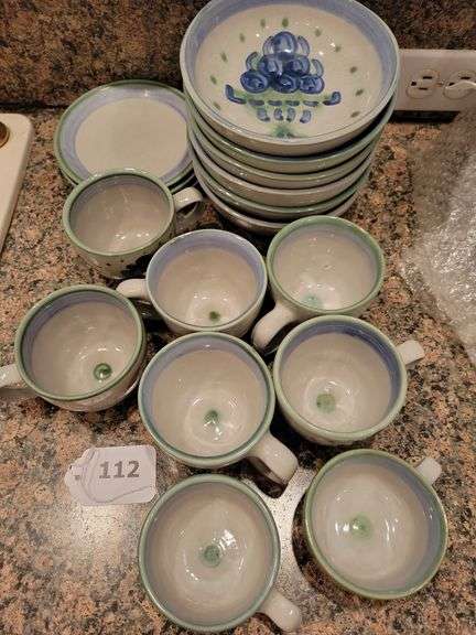 M.A. Hadley Cereal Bowl, Saucer, Coffee Cups 17 pieces image