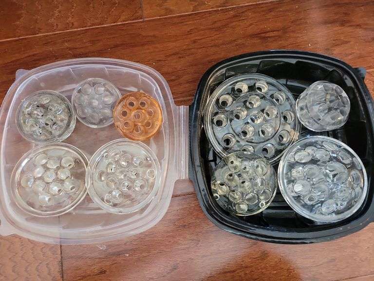 Collection of Floral Frogs 9 pieces image