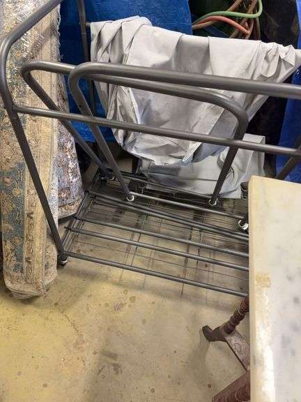 Metal laundry sorting cart image