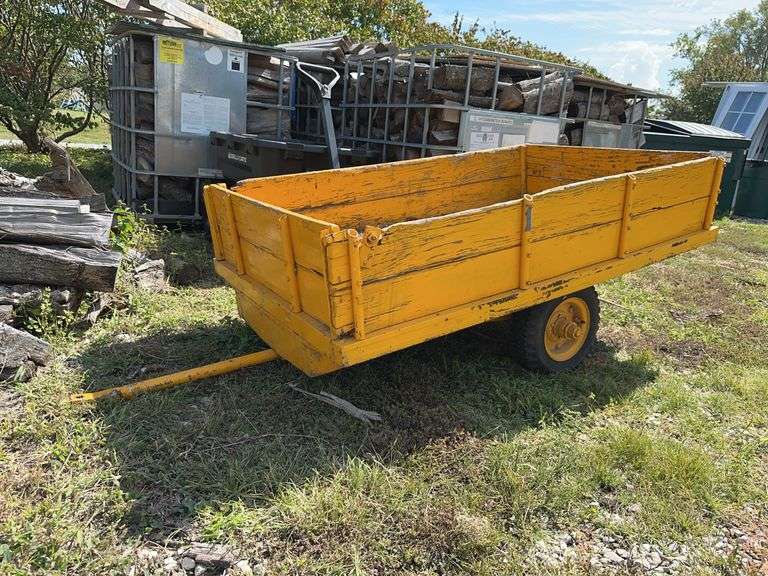 Heavy duty homemade lawnmower yard cart- sides come off image