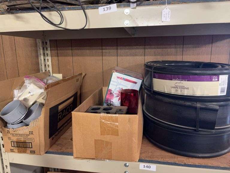 Lawn edging, electrical supplies, minature cast iron stove image