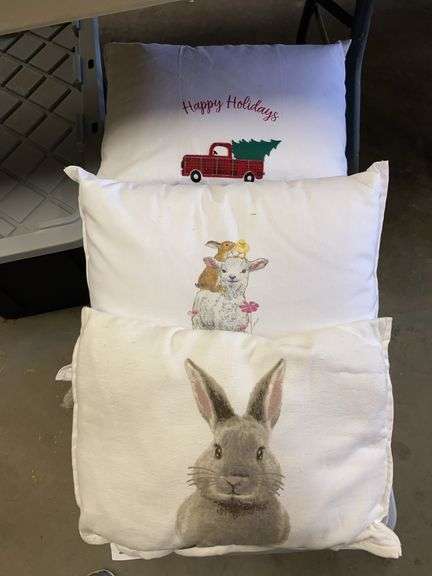 7 throw pillows, empty tub image