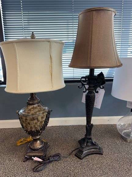 97605 LAMP - STEIN WORLD (DAMAGE ON SHADE) AND STYLECRAFT LAMP image