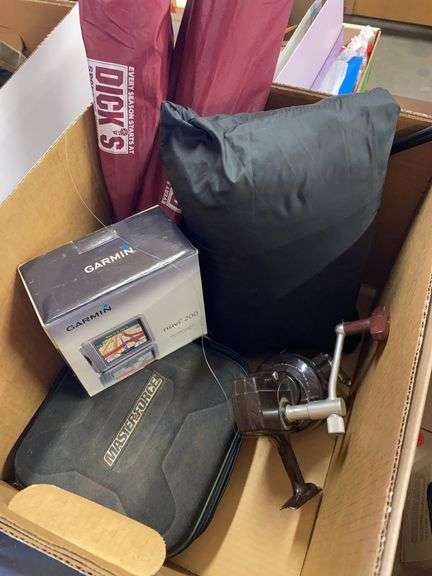 Fishing reel, GARMIN, drill bits, umbrellas, LightStim, miscellaneous image