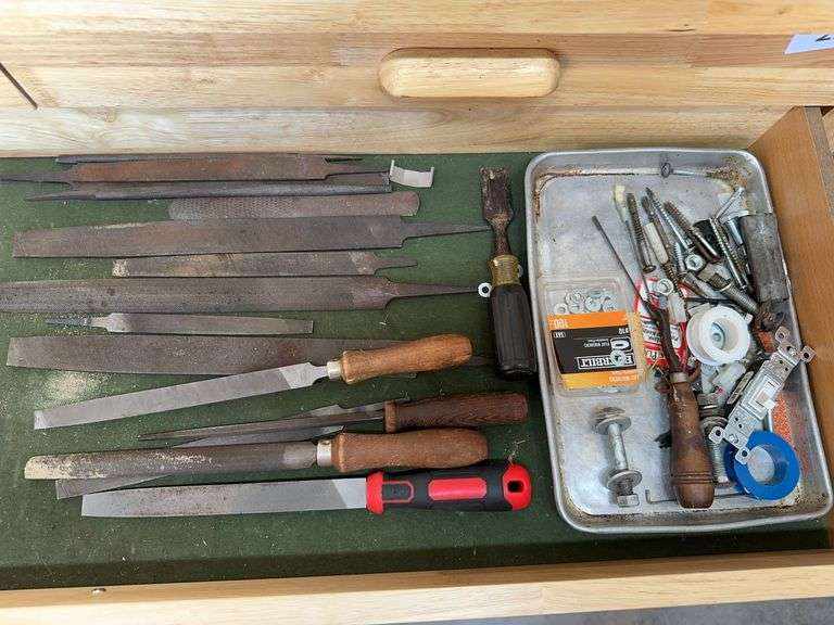 Drawer of misc files and vise grips image