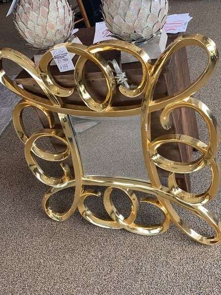 2 WALL MIRRORS, 36”sq and 32.5”w x 43”h image