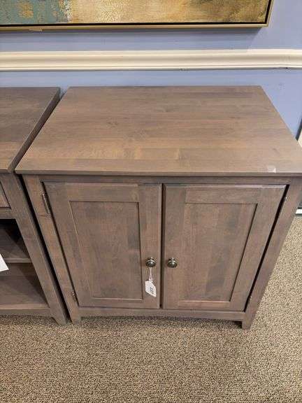 PRINTSTAND-CAB DRIFTWD AGED PEWTER - ARCHBOLD FURNITURE COMPANY image