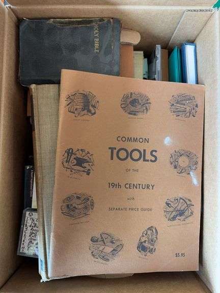Box of Bibles and Misc books image