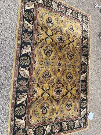 Thomasville 5 x 8 rug black, gold and red image