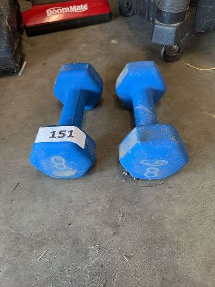 Pair of 8lb weights image