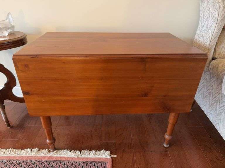 Antique drop leaf table 38" x 28" x 22" image