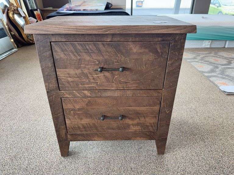 2 DRAWER ROUGH SAWN NIGHTSTAND - ARCHBOLD FURNITURE COMPANY image