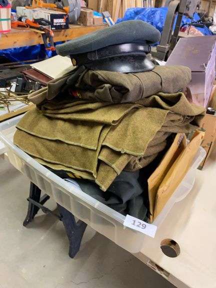 Army uniforms, blankets image