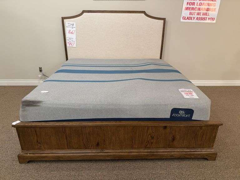 TRUFFLE UPHOLSTERED HEADBOARD & FOOTBOARD KING SIZE - BASSETT FURNITURE IND., INC image