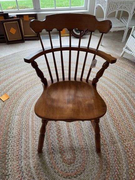 Maple spindle back side chair image