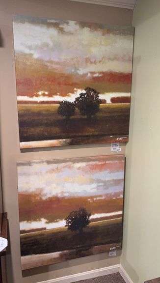 PR OF 36” sq ARTWORK ON CANVAS image