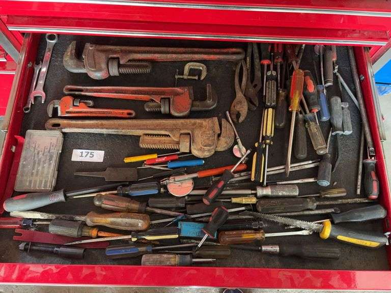 Pipe wrench’s, screwdrivers image
