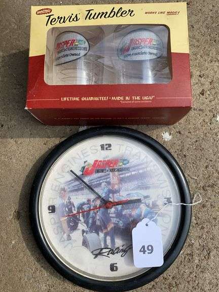 JASPER advertising, clock, cups, semis image