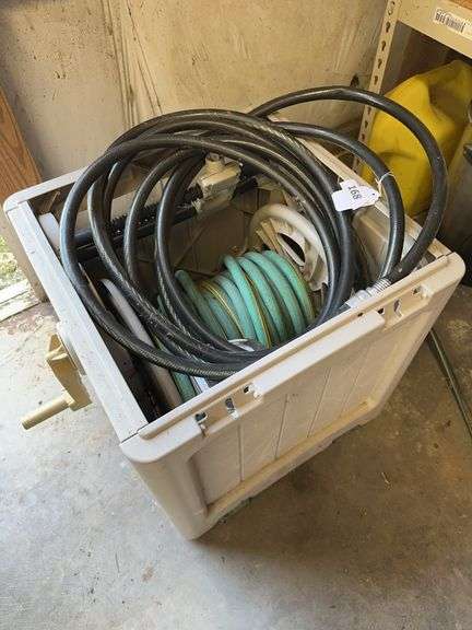 Garden hose reel and hoses image