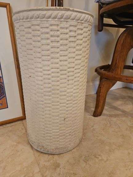 4 Walking sticks w/ ceramic unbrella stand image