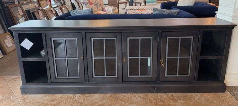 96" CONSOLE, 4 DOORS GHOST BLACK - ASPEN HOME image