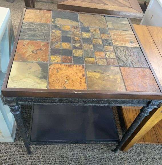 END TABLE SLATE TILE TOP image