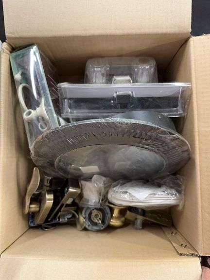 Misc home hardware, faucets, New storage box image
