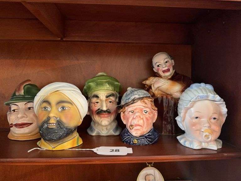 6 antique humidor jars image