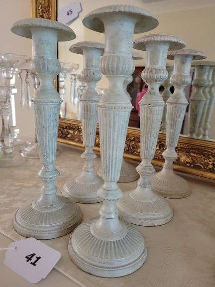 6 Candlesticks 11" tall image