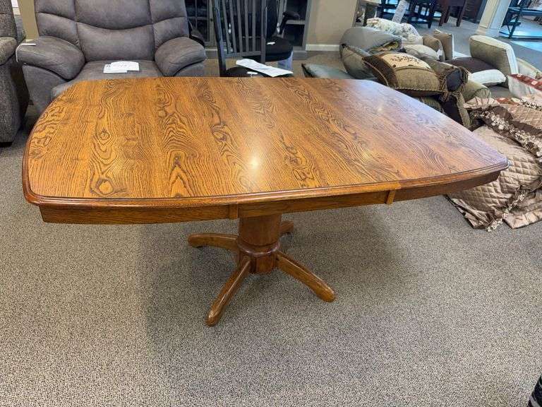 SINGLE PED TABLE TOP LEGACY FINISH - BROOKS FURNITURE MFG., INC. image